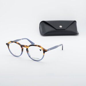 Calvin Klein CK23546 232 Square Eyeglasses 49mm - Havana/Blue